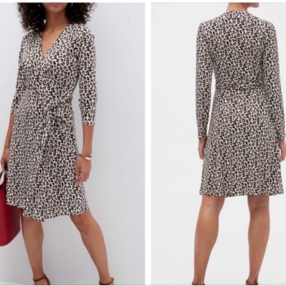 NWTS*** Banana Republic Leopard Print Wrap Dress Size XSmall